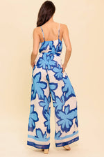 A NOVEL APPROACH NAVY WOVEN JUMPSUIT