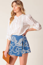 CARA LA FRANCE WOVEN SKORT