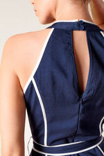 LAYTON NAVY WOVEN MAXI DRESS