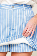 VALERIA POWDER BLUE WOVEN SKORT