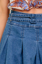 DREAMMIST MEDIUM INDIGO DENIM SKORT