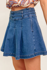 DREAMMIST MEDIUM INDIGO DENIM SKORT