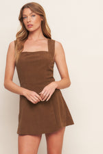 BROWN CODE CORDUROY ROMPER