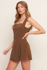BROWN CODE CORDUROY ROMPER