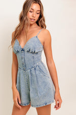 PALM SUNDAYS ACID BLUE ROMPER