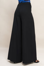 RUNWAY READY BLACK WOVEN WIDE LEG PANTS