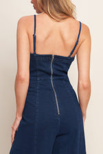 TRENDSETTING MEDIUM INDIGO DENIM JUMPSUIT