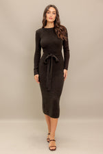 BE GOOD TO ME SWEATER MIDI DRESS