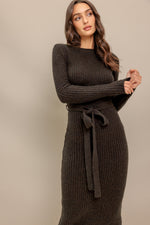 BE GOOD TO ME SWEATER MIDI DRESS
