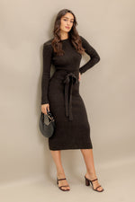 BE GOOD TO ME SWEATER MIDI DRESS