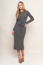 BE GOOD TO ME SWEATER MIDI DRESS