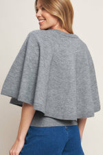 MISTY SHAWL CAPELET SWEATER
