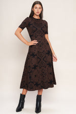 GOTHIC MUSE JACQUARD SWEATER MIDI DRESS
