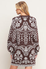 TERRA TAPESTRY SWEATER KNIT MINI DRESS