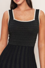 NOIR ÉCLAT SWEATER KNIT MIDI DRESS