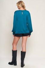 GARDEN SENSATION SATIN TOP