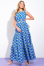 SUMMER JOURNEY WOVEN TOP AND SKIRT SET