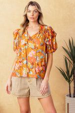 TOTAL FRILL WOVEN TOP