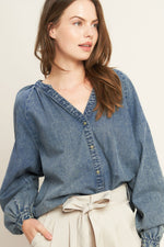 MUSING ABOUT YOU DENIM TOP