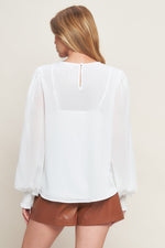 WEEKEND WANDERER WOVEN TOP