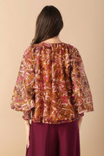 SUNSET STROLL WOVEN TOP