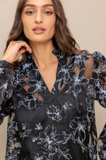 SHARE MY DAY WOVEN ORGANZA TOP