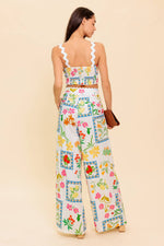 MARIGOLD IVORY WOVEN TOP AND PANT SET