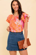 EVENING GLOW PINK WOVEN TOP