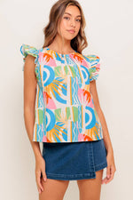 VACATION STATE OF MIND WOVEN TOP