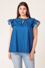 THE TIME IS RIGHT WOVEN TOP