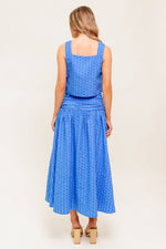 URBAN AFFAIR BLUE TOP AND SKIRT SET