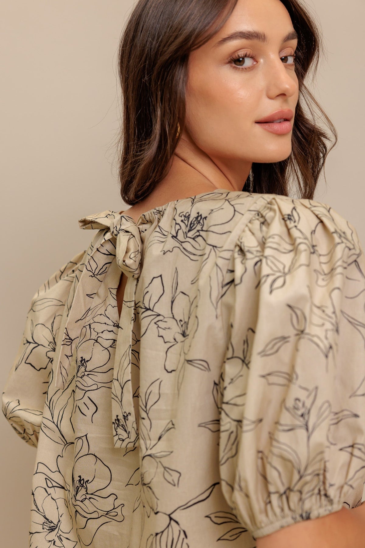 BOTANICAL LUXE WOVEN TOP