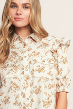 SWEET TERRACOTTA WOVEN TOP