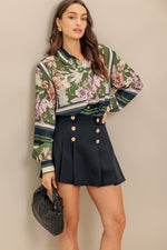 GARDEN CLUBWOVEN TOP