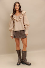 COUTURE CODE WOVEN TOP