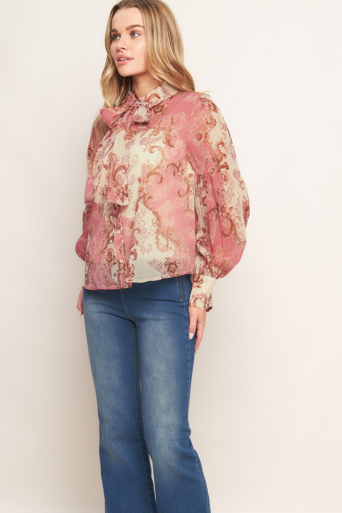 ROCOCO ROSE WOVEN TOP
