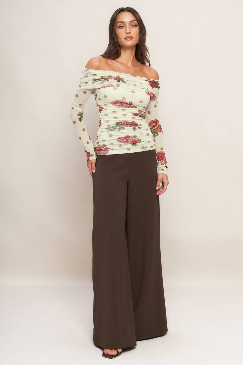 CREAM & BLOOM DELIGHT POWER MESH TOP