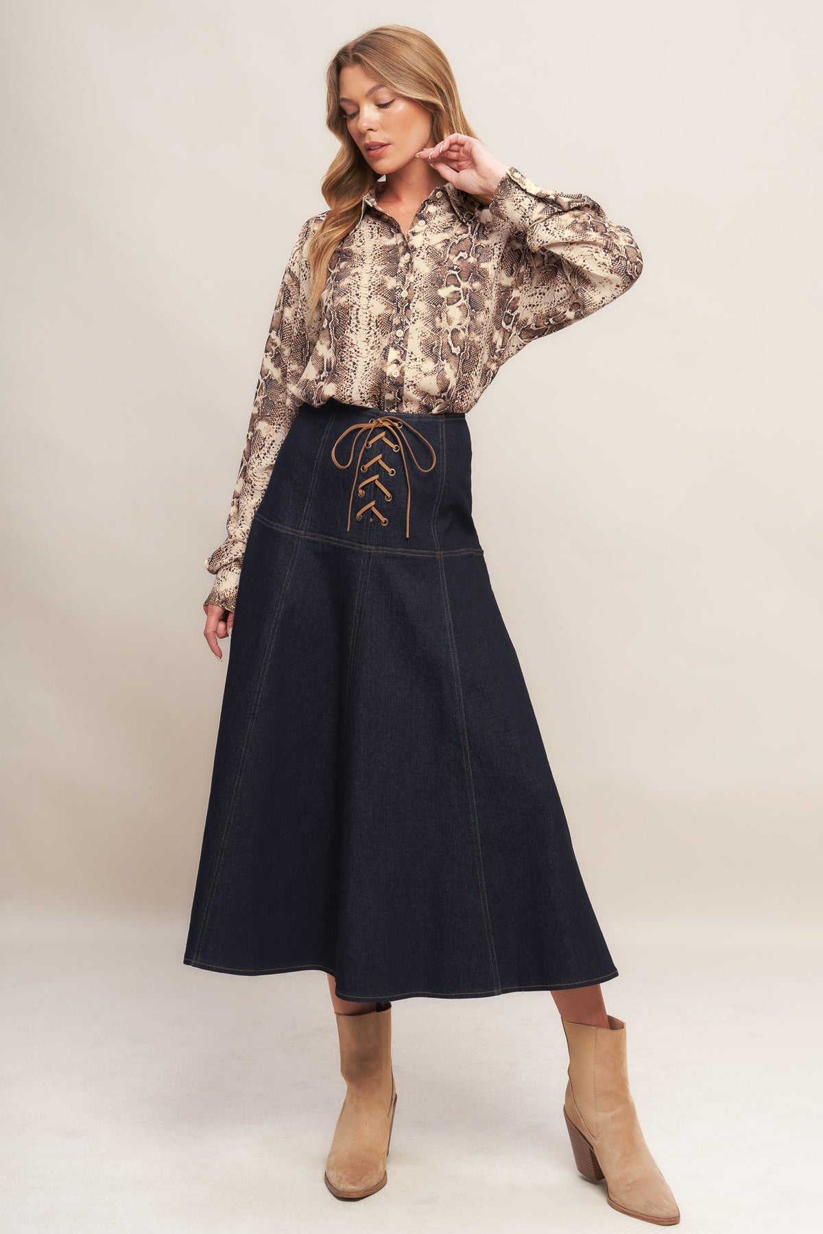 URBAN GODDESS WOVEN TOP