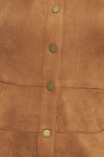 REFINED IMPRESSION FAUX SUEDE TOP