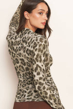 LUXE TRACE TAUPE BLACK WOVEN TOP