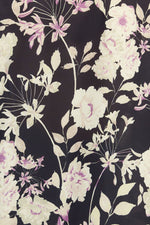 GARDEN GLAM BLACK WOVEN TOP