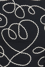 BLACK CANVAS WOVEN TOP