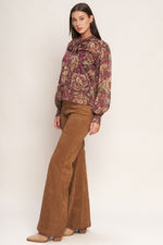 WHISPERING GARDEN WOVEN TOP