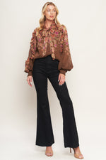 EARTHLY ROMANCE WOVEN TOP