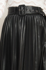 YOU FILL MY LIFE WITH LEATHER MIDI SKIRT