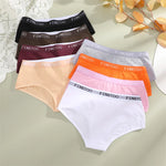 Women's Cotton Briefs Letter Belt Underwear Women Panties Sexy Breathable Briefs Female Stretch Ladies Soft Comfortable Lingerie