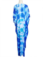 2025 Loose Boho Style Maxi Dress Print Face Swim Suit Cover-up Bohemian Dress Robe Plage Kaftan Maxi Dress Beach Wear Tunics