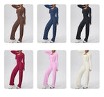 Yoga Set 3PCS Women Workout Sets Sportswear Gym Clothing Fitness zipper Long Sleeve High Waist Leggings Sports Suits Yoga Suit