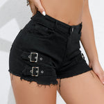 New High-Waisted Sexy Pants Denim Shorts JeansSolid Color Thin Charming Elegant Pure Desire Shorts For Woman Beautiful 5AML