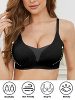5pcs Hot Sexy Women's Wireless Push Up Bra Seamless T-Shirt Bralettes -Multi-Color, Breathable Padded, Everyday Comfort Lingerie